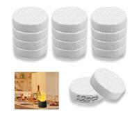 Lot de 12 laine de céramique pour cheminée au bioéthanol (85 x 85 x 25 mm) - Éponge en céramique, laine de verre, laine céramique pour cheminée de table éthanol intérieure et cheminée à gel