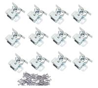 Lot de 12 Loqueteau d'Armoire à Double Rouleaux Fermetures Loquets pour Portes Placards Tiroirs Armoire - Zingué