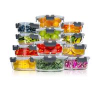Lot de 12 Lunch Box Verre Réutilisables, Boite Alimentaire Verre avec Couvercle Hermétique