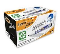 BIC Velleda 1701 ECOlutions Feutre pour Tableau Blanc Effaçables à Sec à Pointe Conique Large - Marqueur noir