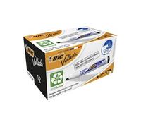 BIC Marqueurs effaçables Velleda 1751 ECOlutions – Pointe biseautée – Noir Lot de 12