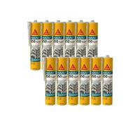 Lot de 12 mastics haute performance SIKA SikaHyflex 250 Façade - Blanc - 300ml