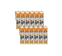 Lot de 12 mastics silicone SIKA Sikaseal-185 Menuiserie - Beige pierre - 300ml