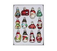 Lot de 12 Mini décorations en Verre à Suspendre pour Sapin de Noël Gisela Graham