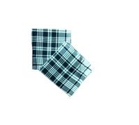 Lot de 12 Mouchoirs de Travail Grands Carreaux Bleu et Blanc - 100% Coton - Doux et écologique - 50x50cm
