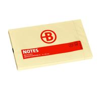 Lot de 12 - Notes repositionnables jaunes recy s Bruneau 75 x 125 mm - bloc de 100 feuilles - Notes unies - Bruneau