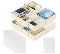 Lot de 12 organiseurs de tiroirs, pliables, en tissu, pour sous-vêtements, penderie, vêtements de bébé, pantalons, chaussettes pour enfants