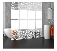 Lot de 12 panneaux décoratifs séparateurs de pièce en PVC à suspendre Blanc+Blanc pleinSéparateur de Pièces pour Mur Paravent