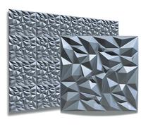 Lot de 12 panneaux muraux en plastique PVC, 3 m², aspect 3D, 50 x 50 cm, pour salle de jeu, mur et plafond