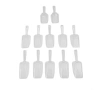 Lot de 12 pelles en plastique multi-usage pour débris de neige de jardin | Lot de 12, visibilité claire, plastique léger, thé glacé, multi-usages