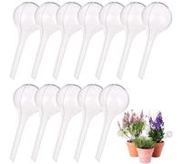 Lot de 12 Petits Globes d'Arrosage en Verre Synthétique pour Plantes d'Intérieur - Bulbes Goute à Goute Arrosage 4,5 cm de Diamètre-Matériel d'Arrosage Automatique en PVC pour Plantes