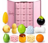 Lot de 12 Pièces Calendrier De L'avent Crunchy Squishy Fun Box 2026 | Crunchy Squishies Balles Anti-Stress ASMR à Retour Lent, Jouets Sensoriels Relaxants, Cadeaux et Petits de Fête pour Adultes