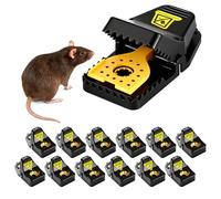 Lot de 12 Pièges à Souris Professionnels - Tapette à Souris et Rat Réutilisable en Plastique, Piège Anti Rongeurs Haute Sensibilité pour Maison, Cuisine, Cave, Jardin et Garage