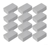 Lot de 12 pierres ponces de nettoyage pour barbecue, en verre mousse bleu et gris pour nettoyer sans effort les taches de graisse sur les grilles, les dessus plats et les poêles (gris)