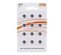 Lot de 12 Piles AG3 1.5V, Pile Bouton au Lithium Alcaline, LR41, 192, GP92A, 392, SR41W, SR41SW