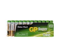 Lot de 12 Piles GP Batterie Super Alcaline 1.5V type AAA/LR03