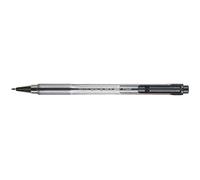 Lot de 12 Pilot - Stylo à bille rétractables BP-S Matic - écriture fine - corps transparent - rechargeable - encre noire