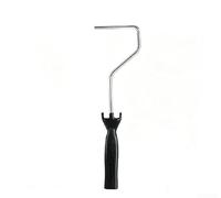 Lot de 12 pinceaux à peinture de détail de 10,2 cm pour mini rouleaux pour menuiserie et garniture - Construction en fil d'acier robuste (noir)