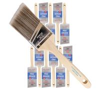 Lot de 12 pinceaux de peinture d'angle de 6,3 cm de qualité supérieure pour murs et garnitures de maison, parfaits pour les peintres professionnels et les propriétaires de maison, pinceaux de peinture