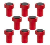 Lot de 12 pinces tenons en alliage d'aluminium pour le travail du bois, trous de 20 mm, pour établi, fraisage, coupe, ponçage, gabarits de précision antidérapants - Rouge