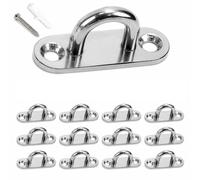 Lot de 12 plaques à œillets en acier inoxydable avec plaque à œillets en acier inoxydable pour crochet de plafond, hamacs, voile d'ombrage, accessoires de fixation murale (argent)