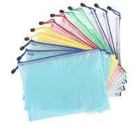 Lot De 12 Pochettes À Documents B5 Zippées ¿ Organiseurs Colorés Pour La Maison, L'école, Le Bureau Et Les Voyages ¿ Pvc Durable Et Résistant À L'eau