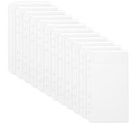 Lot de 12 pochettes d’insertion transparentes en PVC A6 - 6 trous, sans fermeture éclair, compatibles avec classeurs A6 à 6 anneaux. Idéal pour l’organisation et la gestion de budget