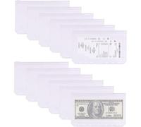 Lot De 12 Pochettes De Classeur Zippées, Pvc Imperméable, 6 Trous, 16,8 X 10,6 Cm, Pour Ranger Argent, Cartes Et Documents
