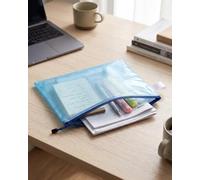 Lot de 12 pochettes zippées en maille de qualité supérieure - A5 + A6 - Pour une organisation ultime, PVC imperméable - Pour bureau et voyage - DJA237-02