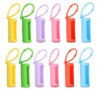 Lot de 12 Porte-Flacons 10ml en Silicone pour Huiles Essentielles | Boucle de Ceinture Réglable, Couverture Anti-Décoloration, pour Voyage en Avion, Déplacement Professionnel