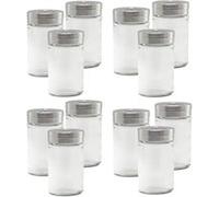 Lot de 12 pot hermétique à épices avec couvercle pivotant, boîte d'assaisonnement pour conservation d'épices graines herbes sel, poivre, café, capacité 90 ml - Diamètre 4.7 x Hauteur 8.2 cm -JUANIO- T