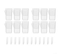 Lot de 12 pots carrés en plastique auto-arrosant conçus pour les entrées de succulentes et la propagation avec tasse intérieure respirante (grande taille)