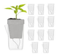Lot de 12 pots de fleurs hydroponiques auto-arrosants avec | Pots de plantes d'intérieur pour la propagation de boutures violettes africaines Alocasia Oxalis Hoyas