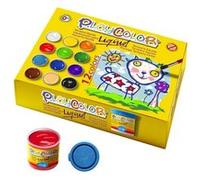 Lot de 12 pots de peinture gouache liquide BASIC - 40 ml. couleurs assorties Assortiments G