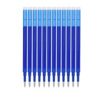 Lot de 12 Recharges Stylo Effaçable Bleu 0.5mm, Encre Gel Thermosensible Premium pour Écriture Fluide et Correction Instantanée, Pointe Fine de Haute Précision Idéale pour École Bureau et Mots Croisés