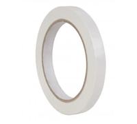 Lot de 12 Ruban adhésif PVC 12mm x 66m, blanc, pour scelleuse de sacs