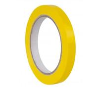 Lot de 12 Ruban adhésif PVC 12mm x 66m, jaune, pour scelleuse de sacs