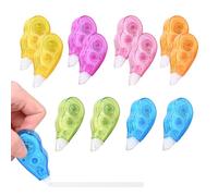 Lot de 12 Ruban Correcteur - 5 mm x 4 m - Souris correctrice avec capuchon de protection - Pour l'école et le bureau - Souris correctrice avec design ergonomique - Écriture instantanée - Blanc pur
