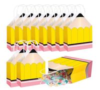 Lot de 12 sacs en papier en forme de carte, sacs pour gourmets, sacs cadeaux, 20 x 15 x 7 cm.