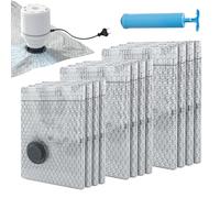Lot de 12 sacs sous vide pour vêtements avec pompe à air électrique, 4 x 40 x 50 cm, 4 x 40 x 60 cm, 4 x 50 x 60 cm, sacs de rangement sous vide réutilisables pour vêtements, voyages, oreillers
