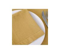 Lot de 12 serviettes de table coloris Ocre - Dim : L.40 x l.40 cm --