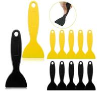 Lot De 12 Spatules En Plastique, Couteau À Mastic, Spatule À Revêtement, Grattoirs À Peinture, 6 Jaunes Et 6 Noirs