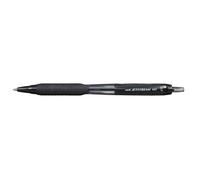 LOT de 12 Stylo à encre Uni-ball JetStream SXN-101-07 - Pointe sphérique 0,7 mm - Encre à séchage instantané - Idéal pour gauchers - Couleur noire G