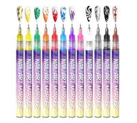 Lot de 12 stylos à dessin pour ongles - Imperméables - Séchage rapide - Graffito