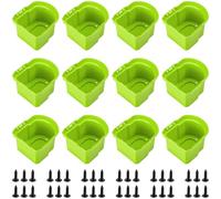 Lot de 12 supports de batterie compatibles avec Ryobi 12 V-18 V Support | Support de rangement portable pour piles avec 36 vis pour atelier, garage (non imprimé 3D)