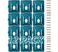 Lot de 12 supports de batterie esmusssein compatibles avec batterie Makita, 18 V, compatible avec BL1860, BL1850, BL1840, BL1830 (avec 24 vis, pas de batterie)