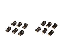 Lot de 12 supports de piles bouton CR2032 en plastique marron
