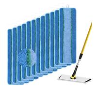 Lot de 12 tampons de rechange en microfibre pour balai Rubbermaid Commercial de 45,7 cm, serpillère de 43,2 cm, système de nettoyage commercial réutilisable humide et sec, tête de recharge de 45,7 cm,