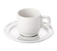 lot de 12 tasses et sous tasses thé oslo porcelaine ø 80 mm. 15