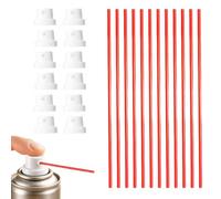 Lot de 12 têtes de pulvérisation avec tubes de rallonge | Buse aérosol standard - Tête de pulvérisation pour apprêt - Spray pulvérisateur - Nettoyant et produit d'entretien